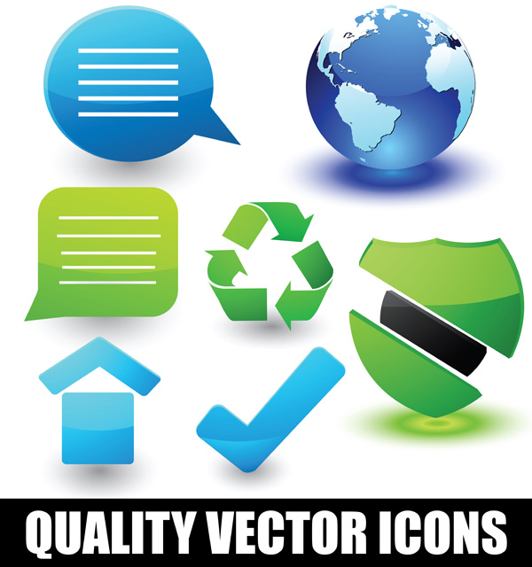 free vector 2 sets of blue tone icon vector